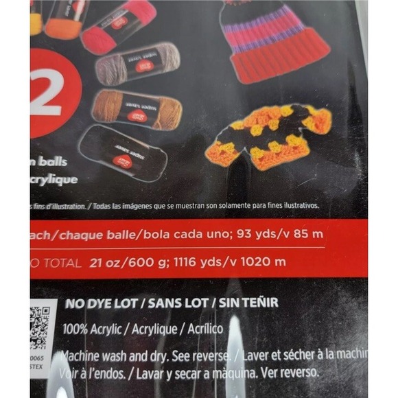 Spinrite Coats & Clark Red Heart Super Saver Super Yarn Craft Kit-12 Multi-Color - Picture 2 of 7